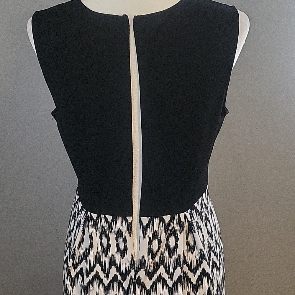 Cynthia Rowley Black and White Stretchy Full Back Zip Dress - Size M - Picture 6 of 11